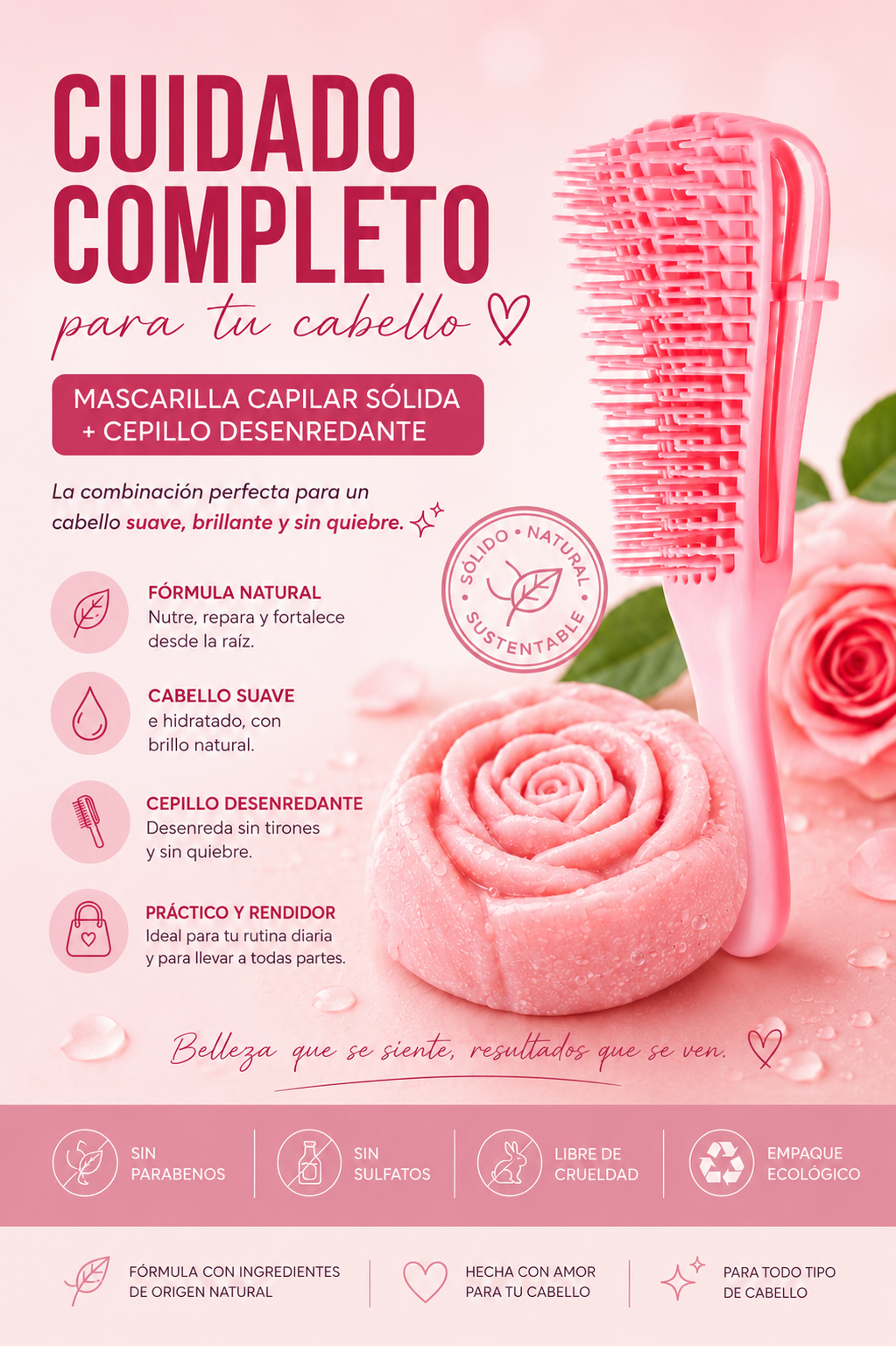 Mascarilla Capilar + Cepillo desenredante