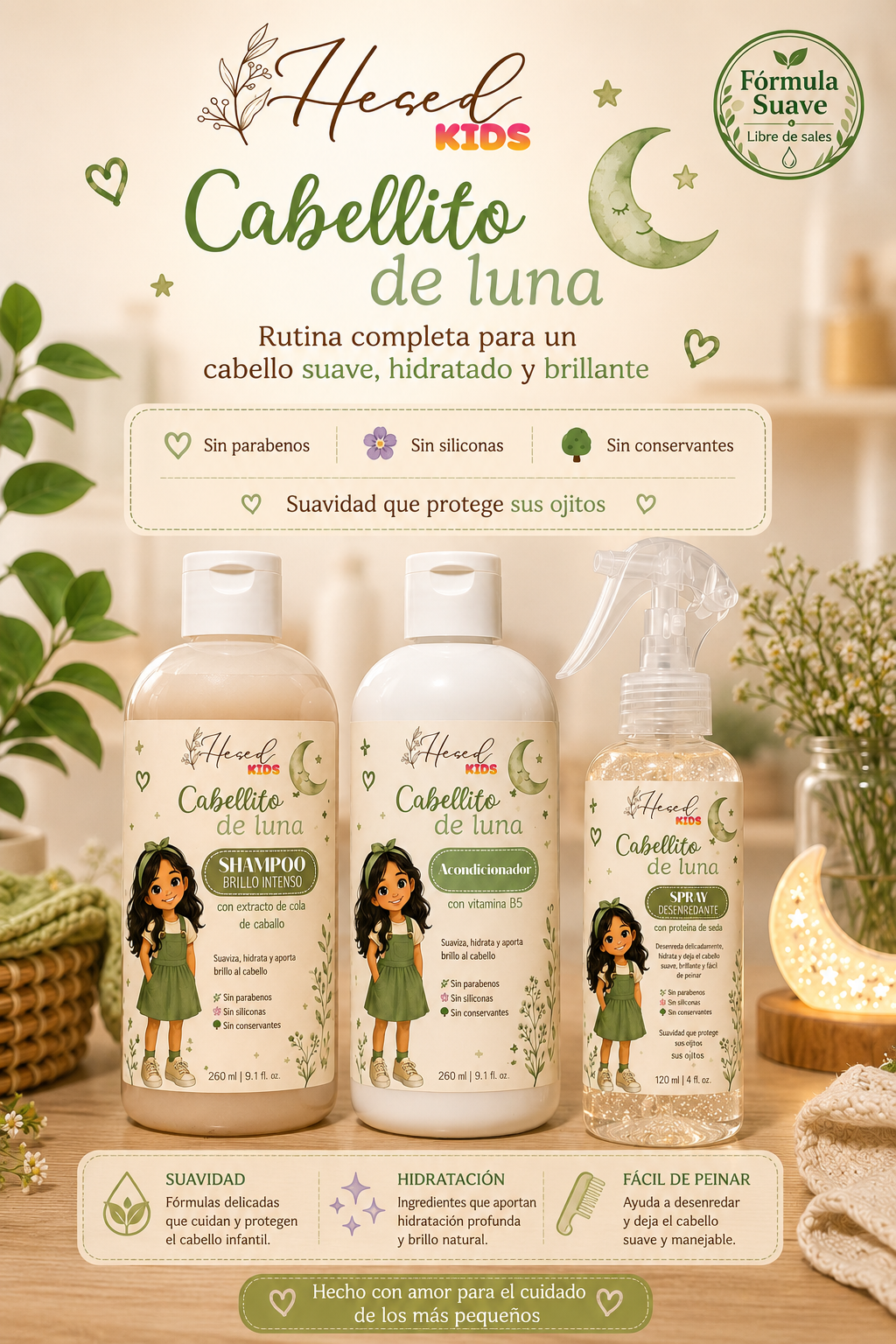 Kit KIDS cabello oscuro
